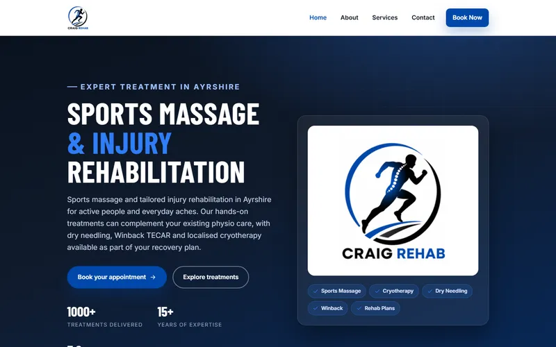 Craig Rehab website screenshot